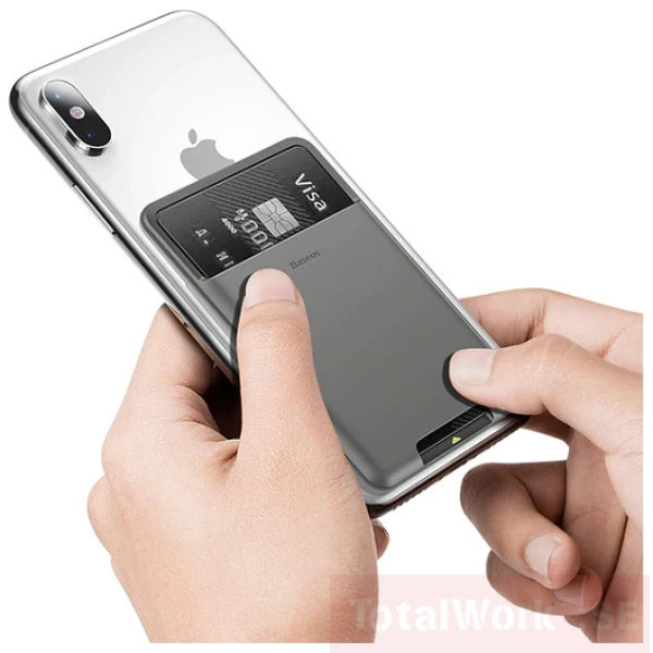 Baseus Universal Phone Back Wallet Card Slots Case DarkGrey