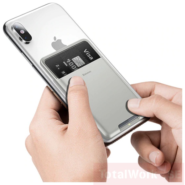 Baseus Universal Phone Back Wallet Card Slots Case LightGrey