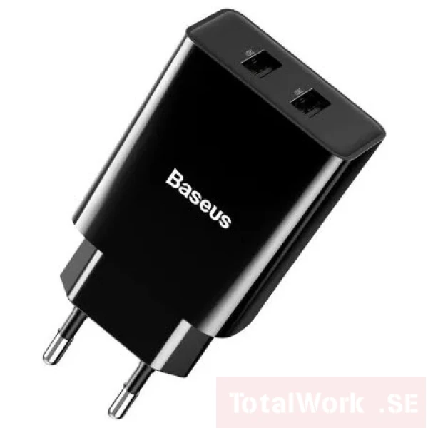 Baseus Dual USB A - Snabbladdare Mini Dual U