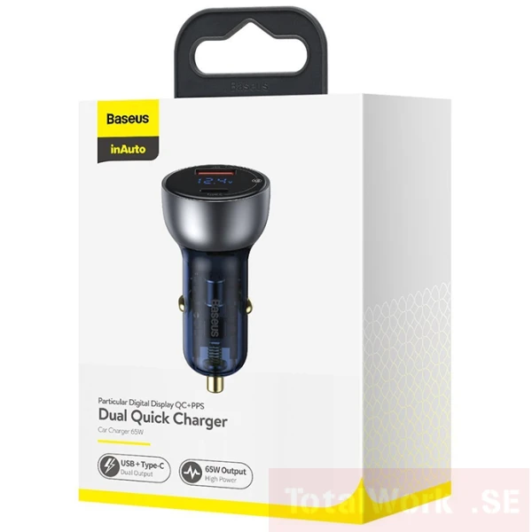 Dual Quick Charger 65W för bil