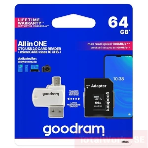 Goodram Kortläsare och MicroSD 64GB