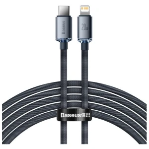 Baseus snabbladdningsdatakabel USB typ C till Lightning 20W 2m svart