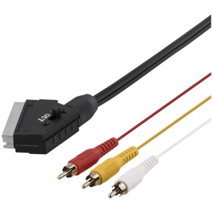 DELTACO Scart till Composite video/ljud adapter
