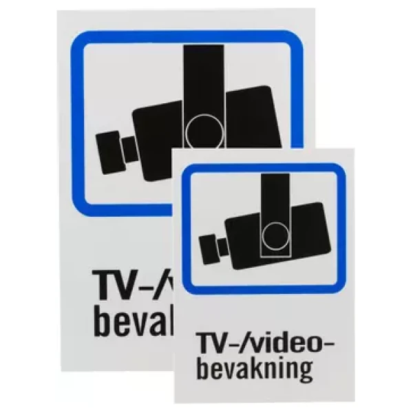 Deltaco övervaknings skylt