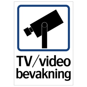 TV-/VIDEOÖVERVAKNINGSSKYLT